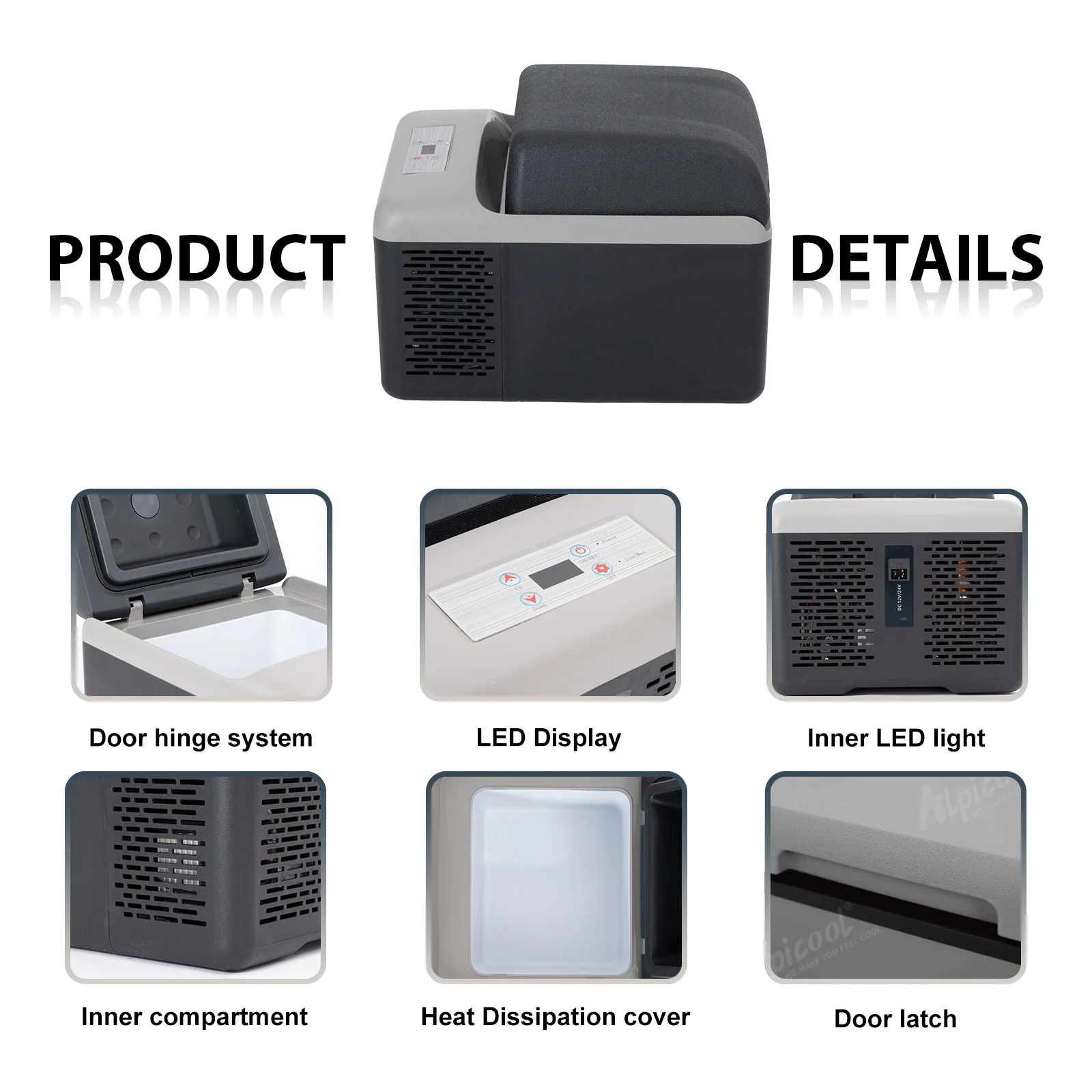 Alpicool C12PT Black Mini Car Fridge - Image 3