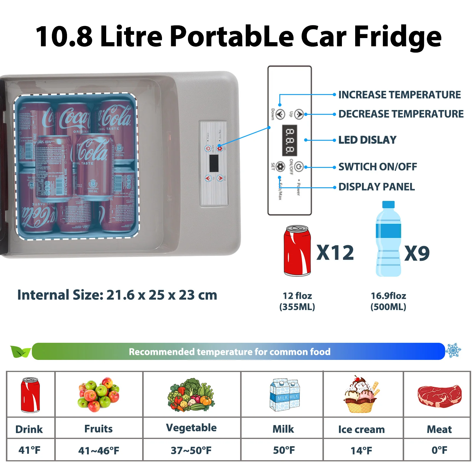 Alpicool C12PT Black Mini Car Fridge - Image 4