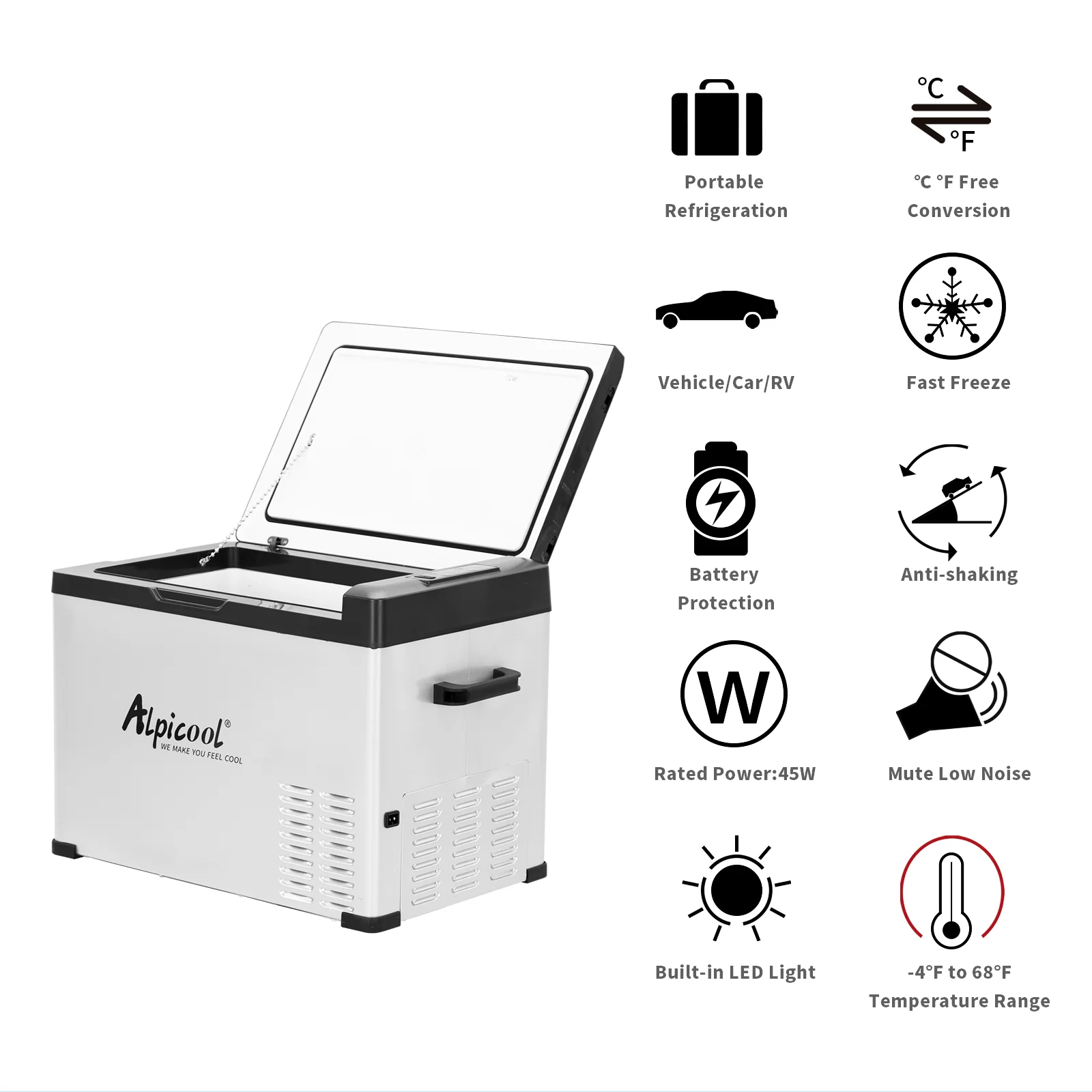Alpicool C40 Portable Car Fridge - Image 3