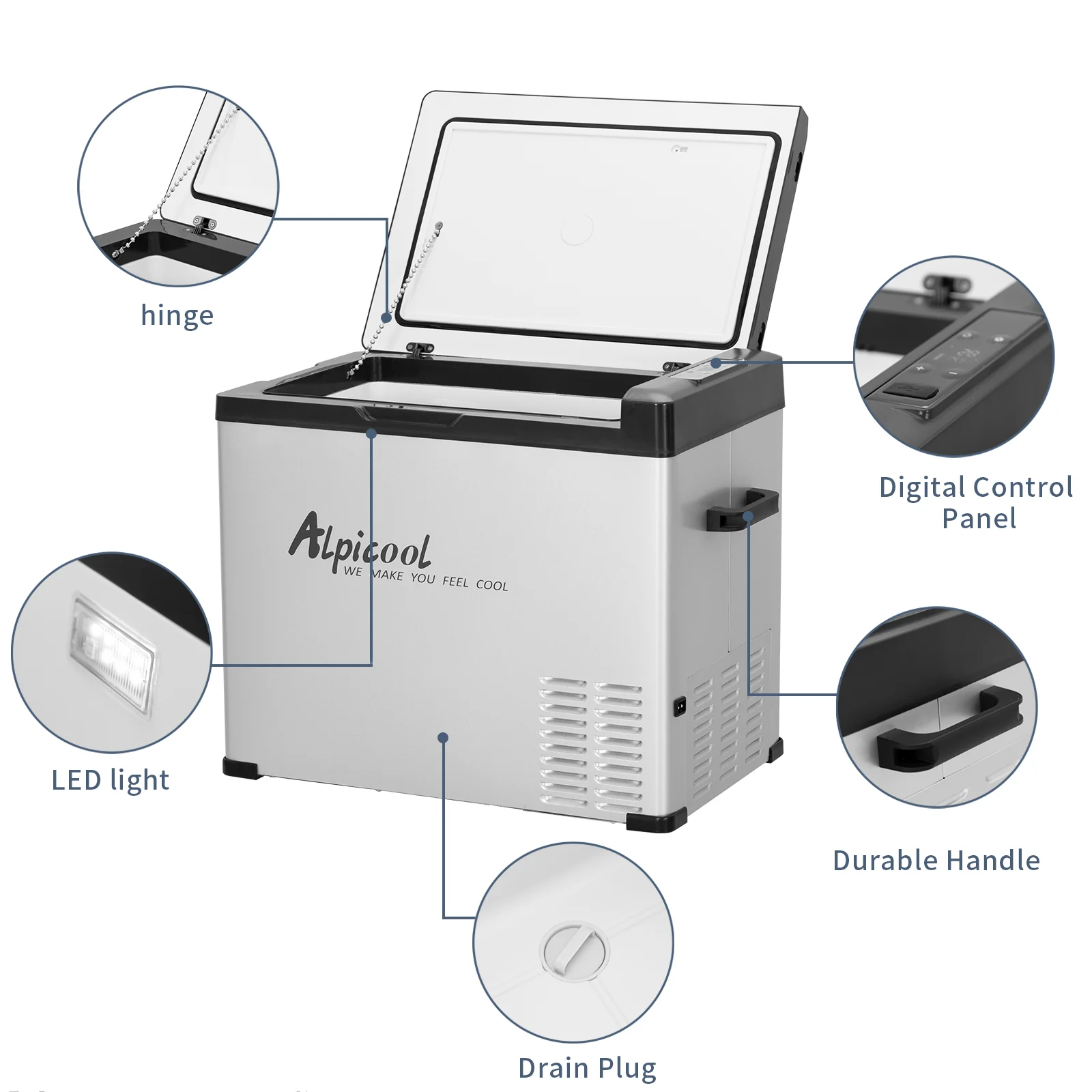 Alpicool C50 Portable Car Fridge - Image 6