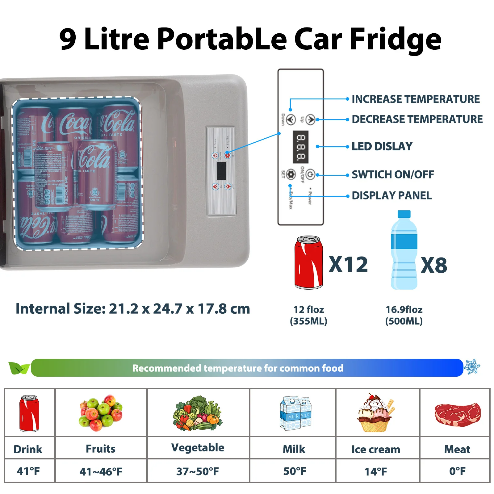Alpicool C9PT Black Mini Car Fridge - Image 4
