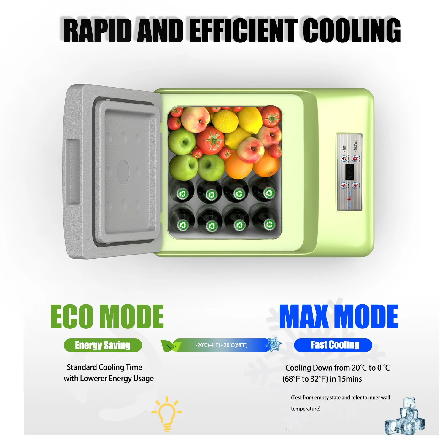 Alpicool C9PT Green Mini Car Fridge - Image 5