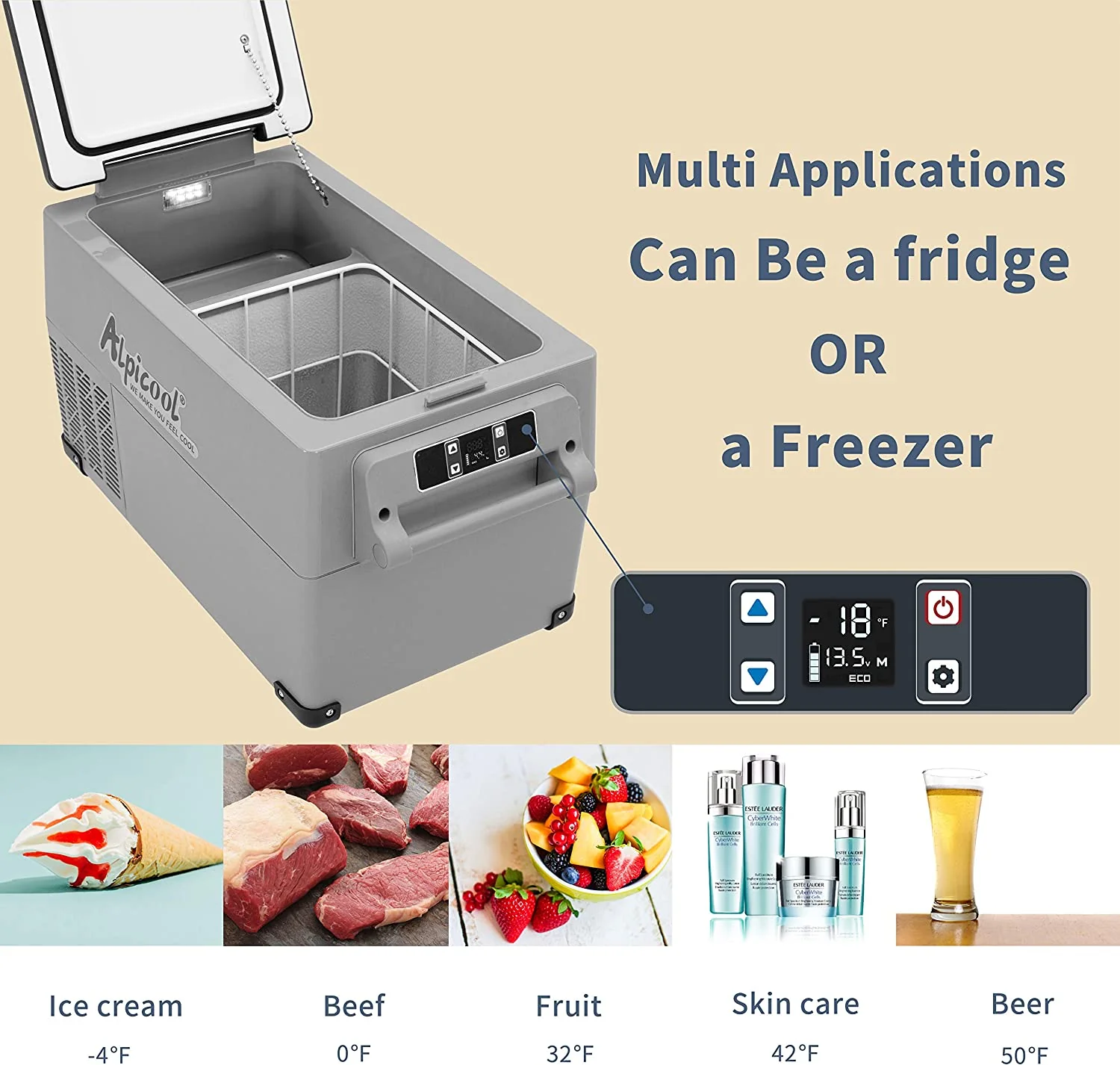 Alpicool CF35 Portable Dual Zone Car Fridge - Image 4