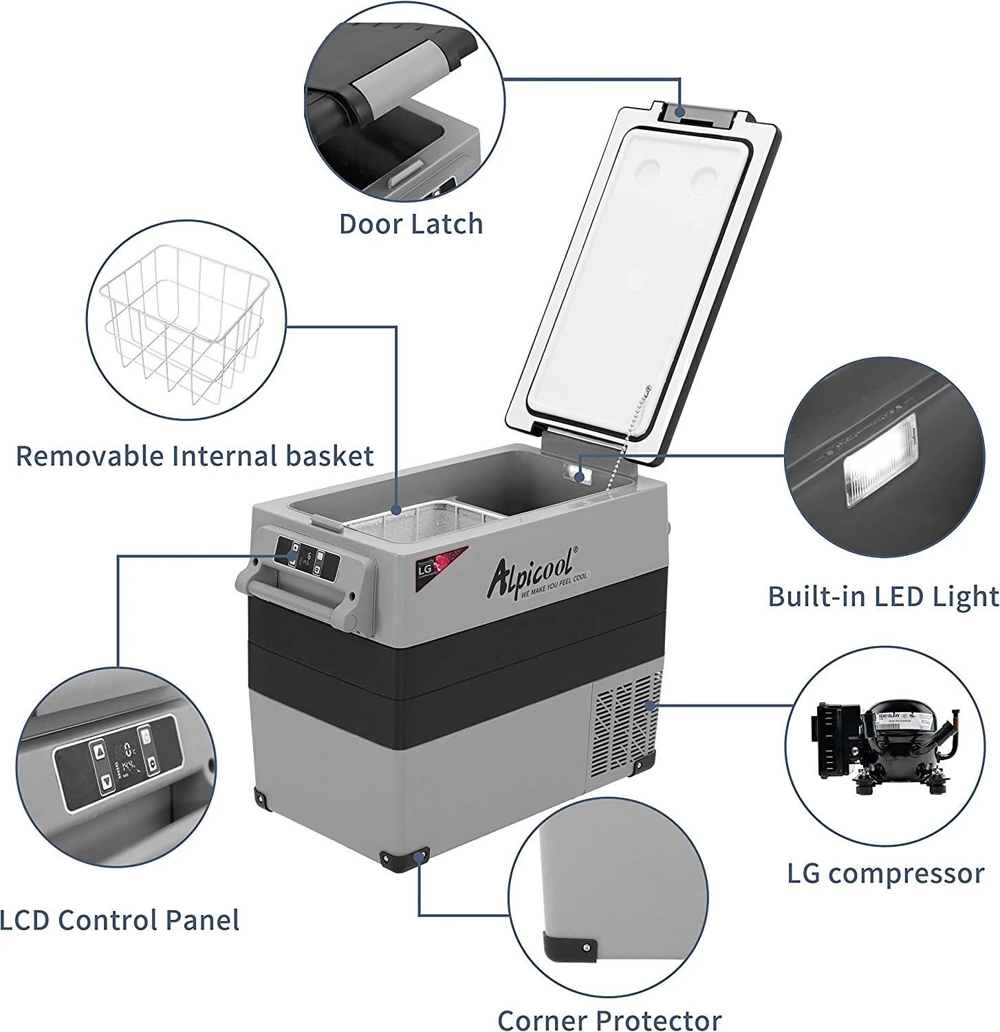 Alpicool LGCF55 Portable Dual Zone Car Fridge - Image 5