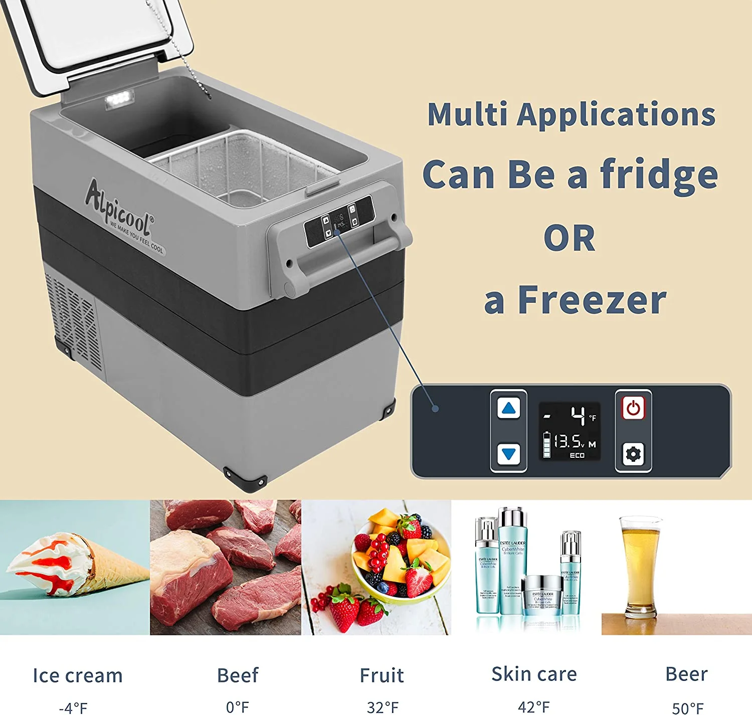 Alpicool CF55 Portable Dual Zone Car Fridge - Image 4