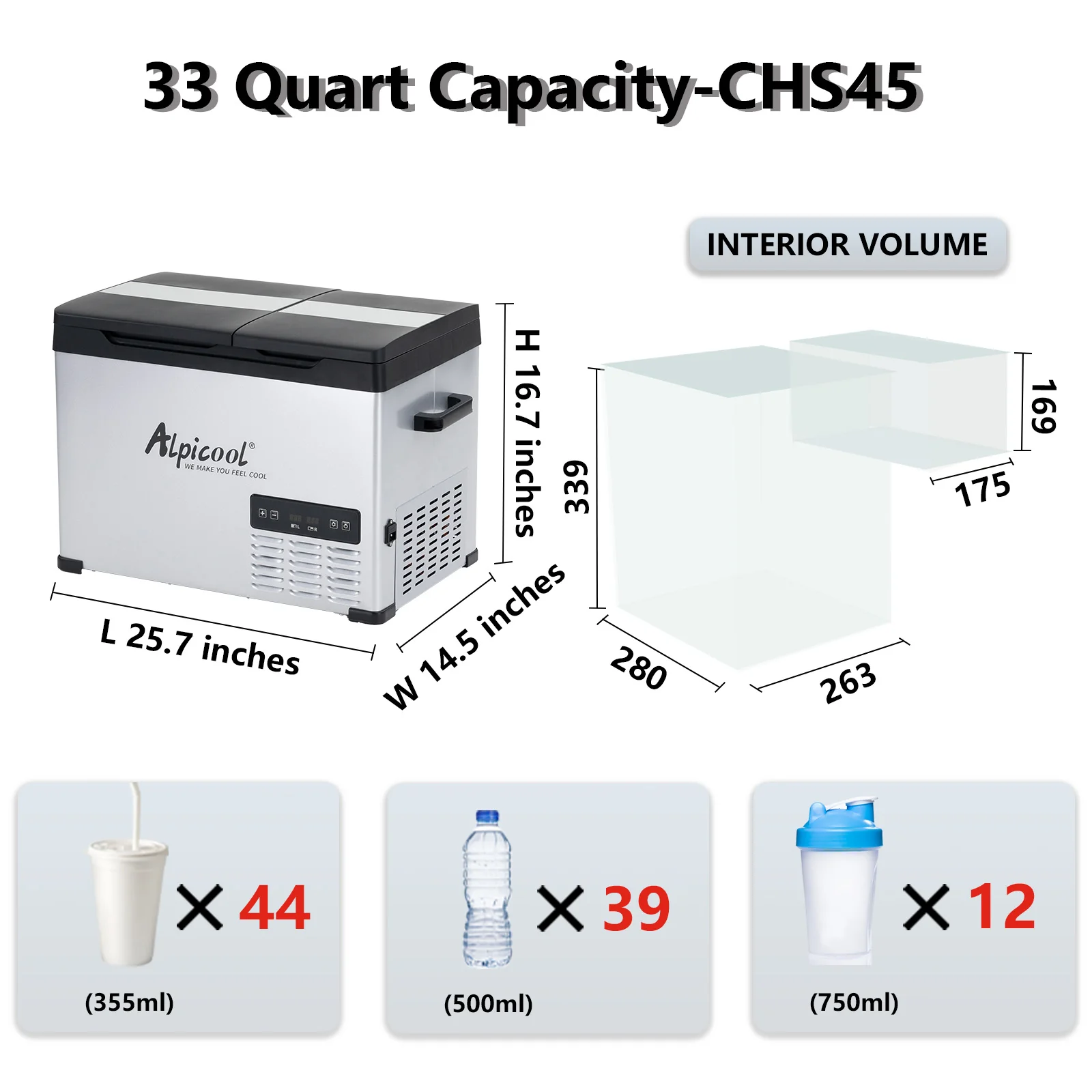 Alpicool CHS45 Dual Zone Camping Fridge Freezer - Image 2