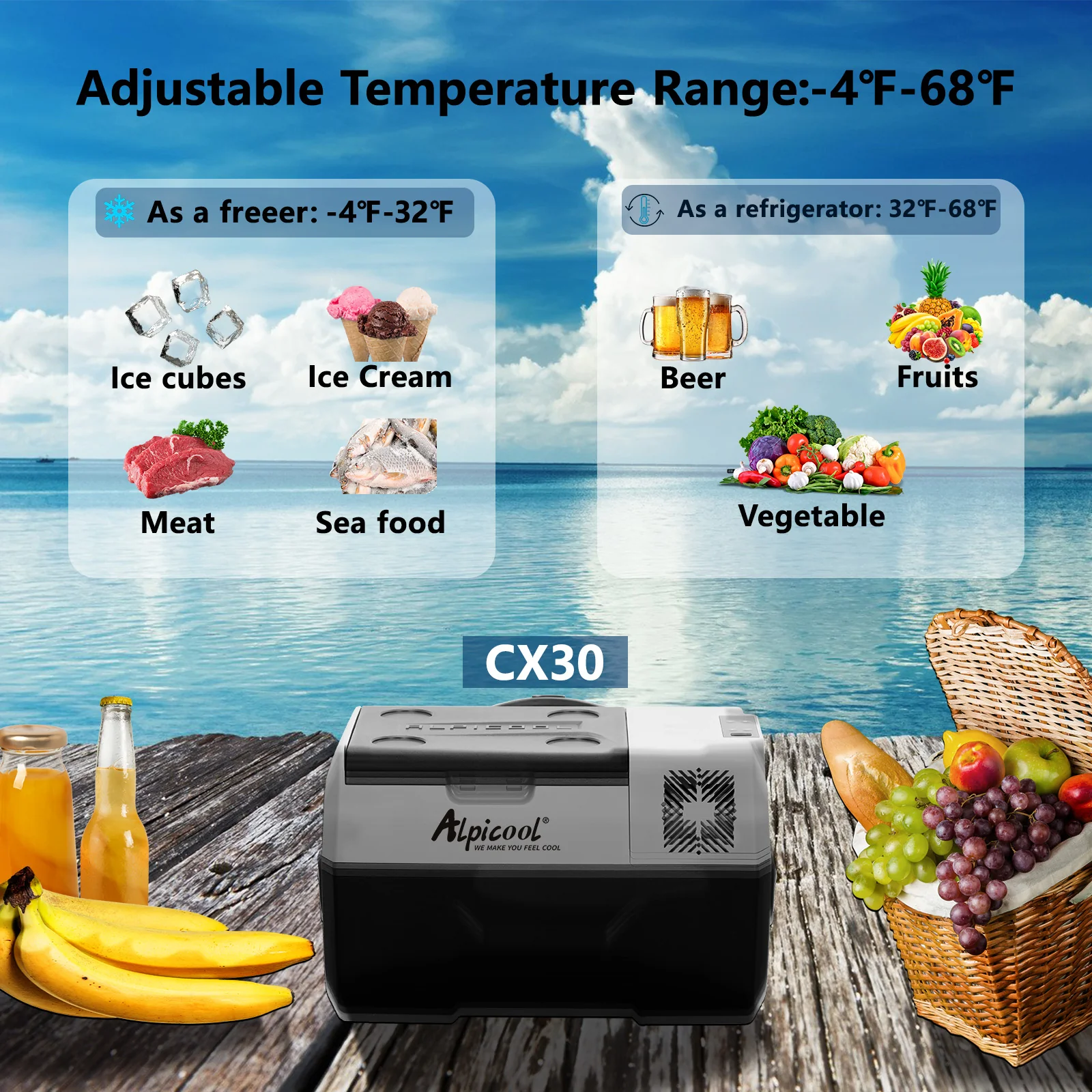 Alpicool CX30 Portable Car Fridge - Image 5
