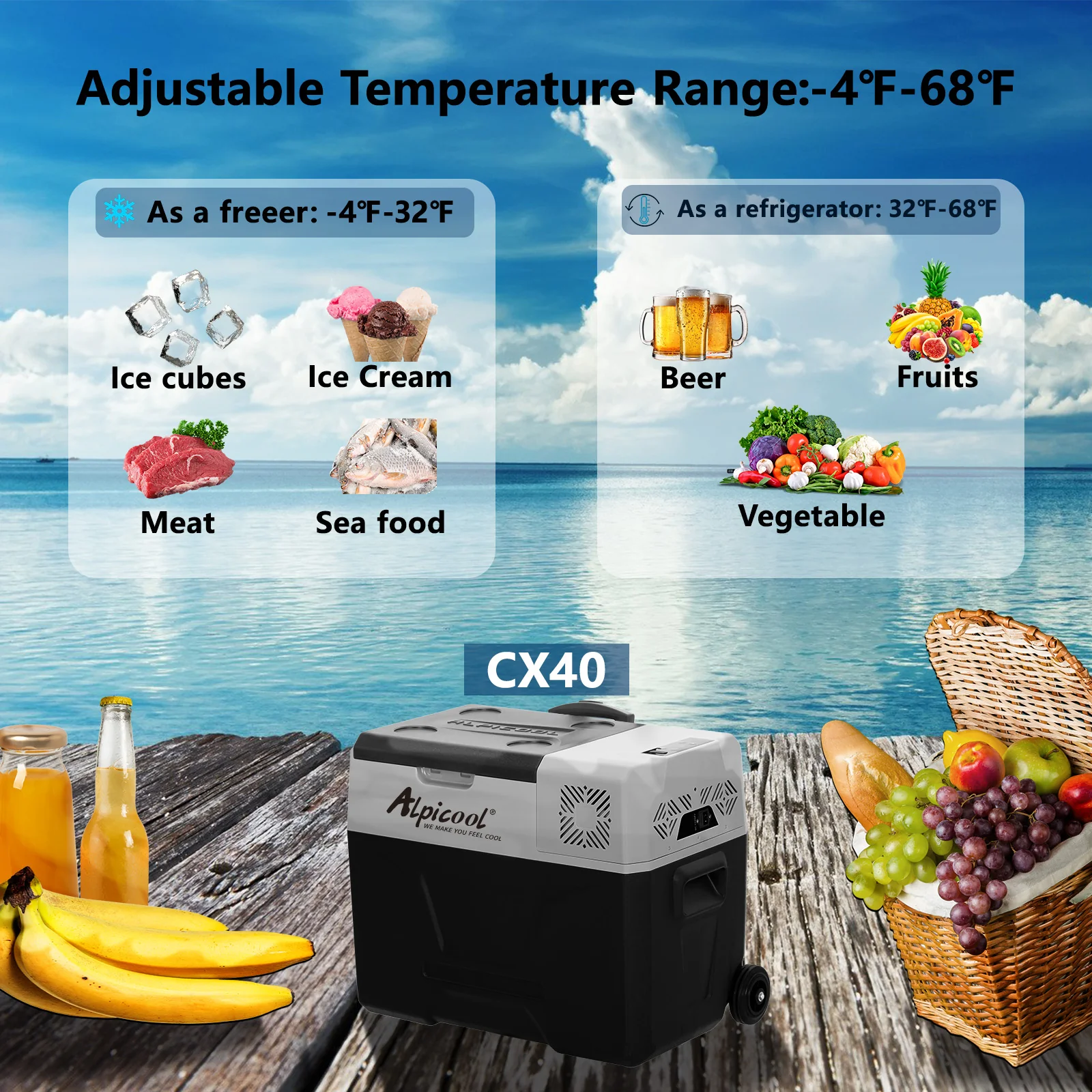 Alpicool CX40 Portable Car Fridge - Image 5
