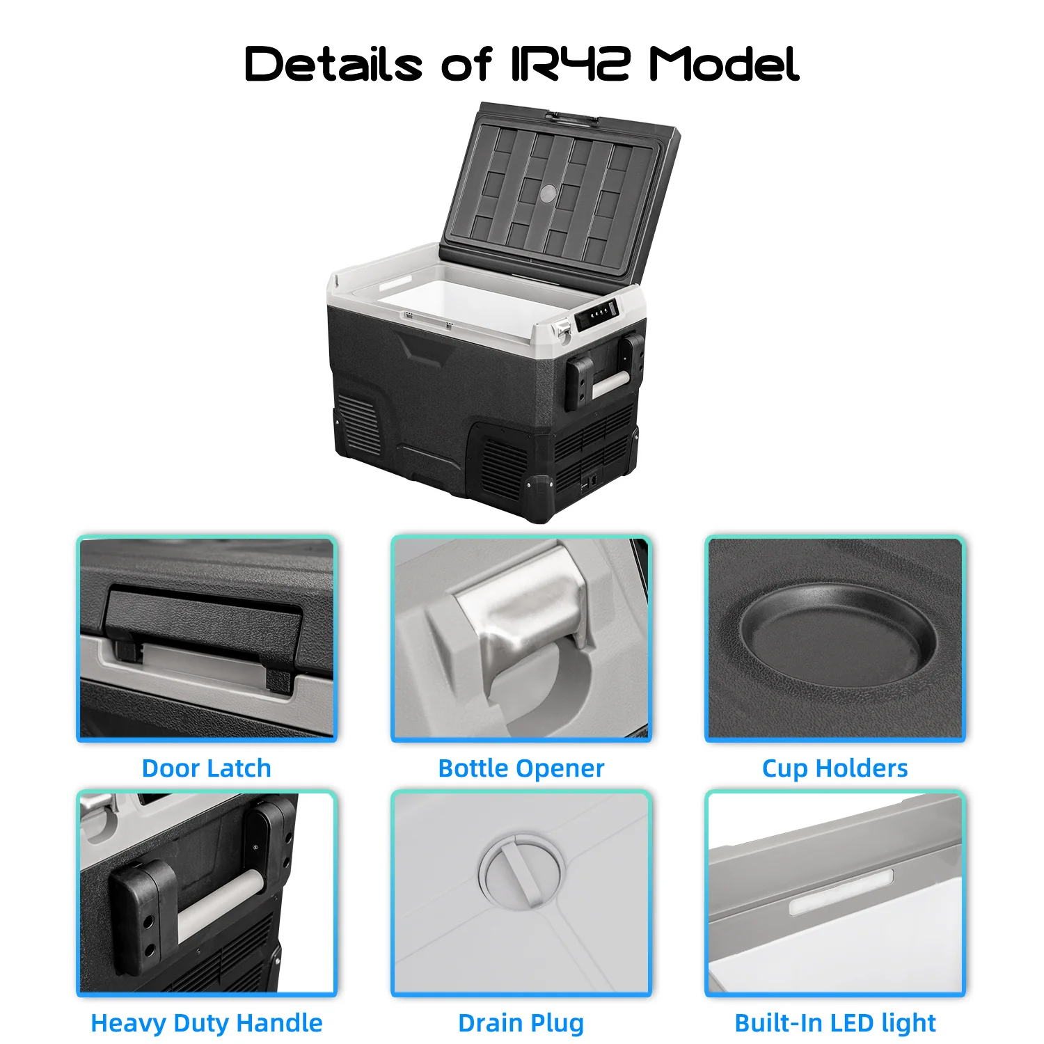 Alpicool IR42 Grey Portable Car Fridge - Image 3