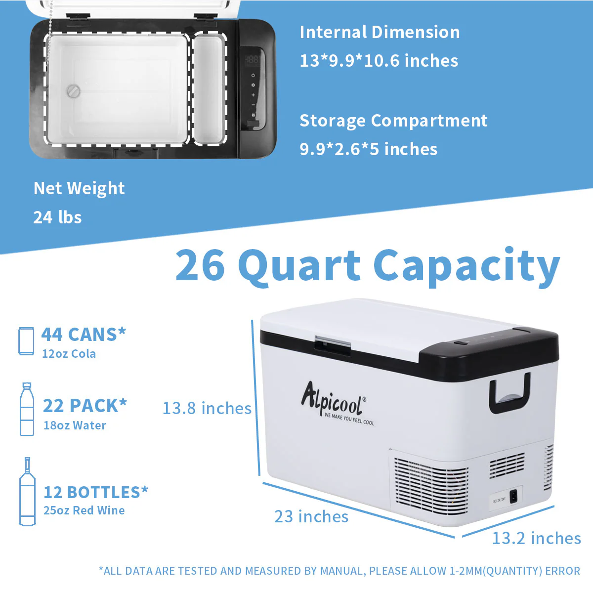 Alpicool K25 Portable Car Fridge - Refurbished - Image 3