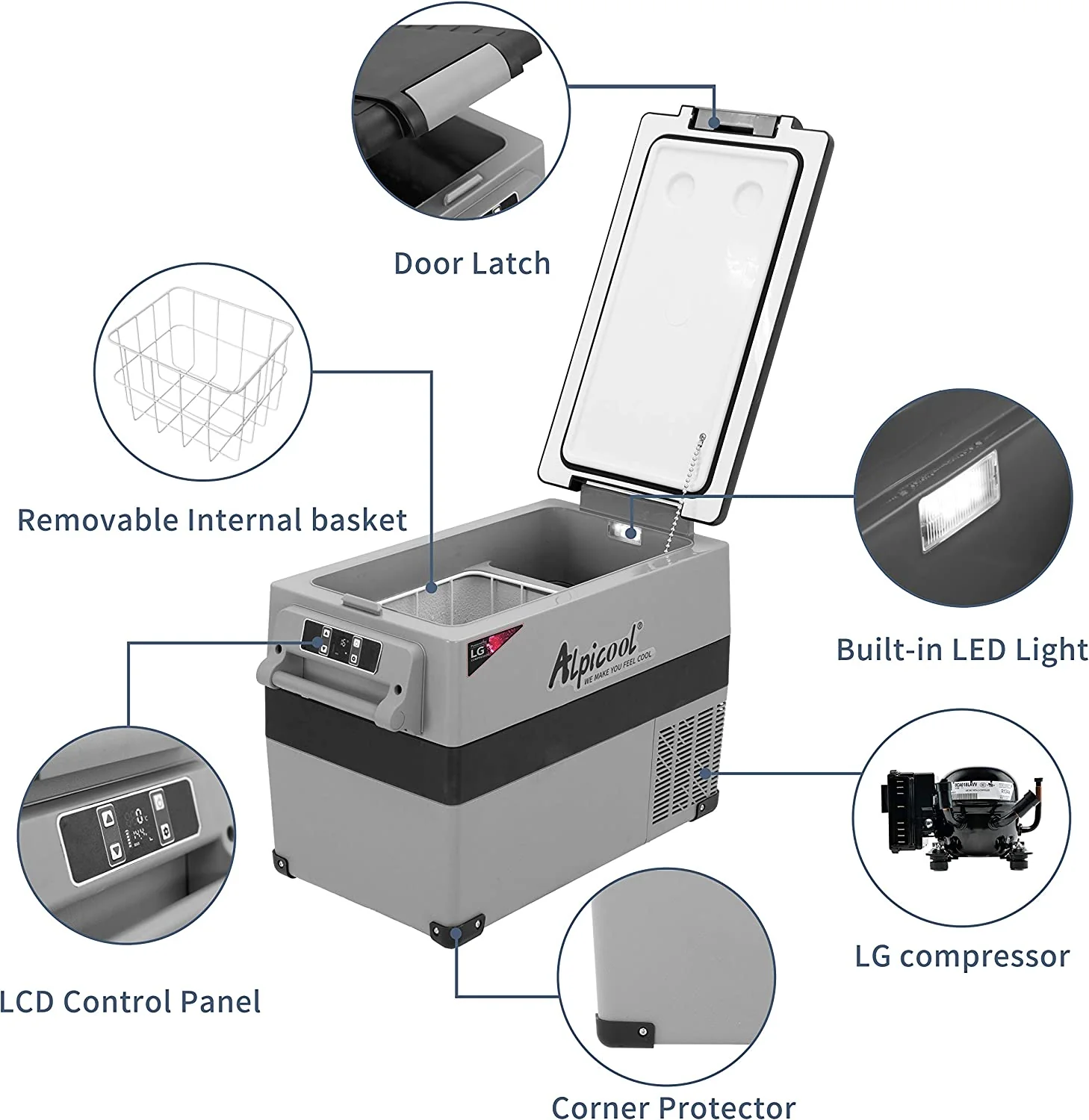 Alpicool LGCF45 Portable Dual Zone Car Fridge - Image 6