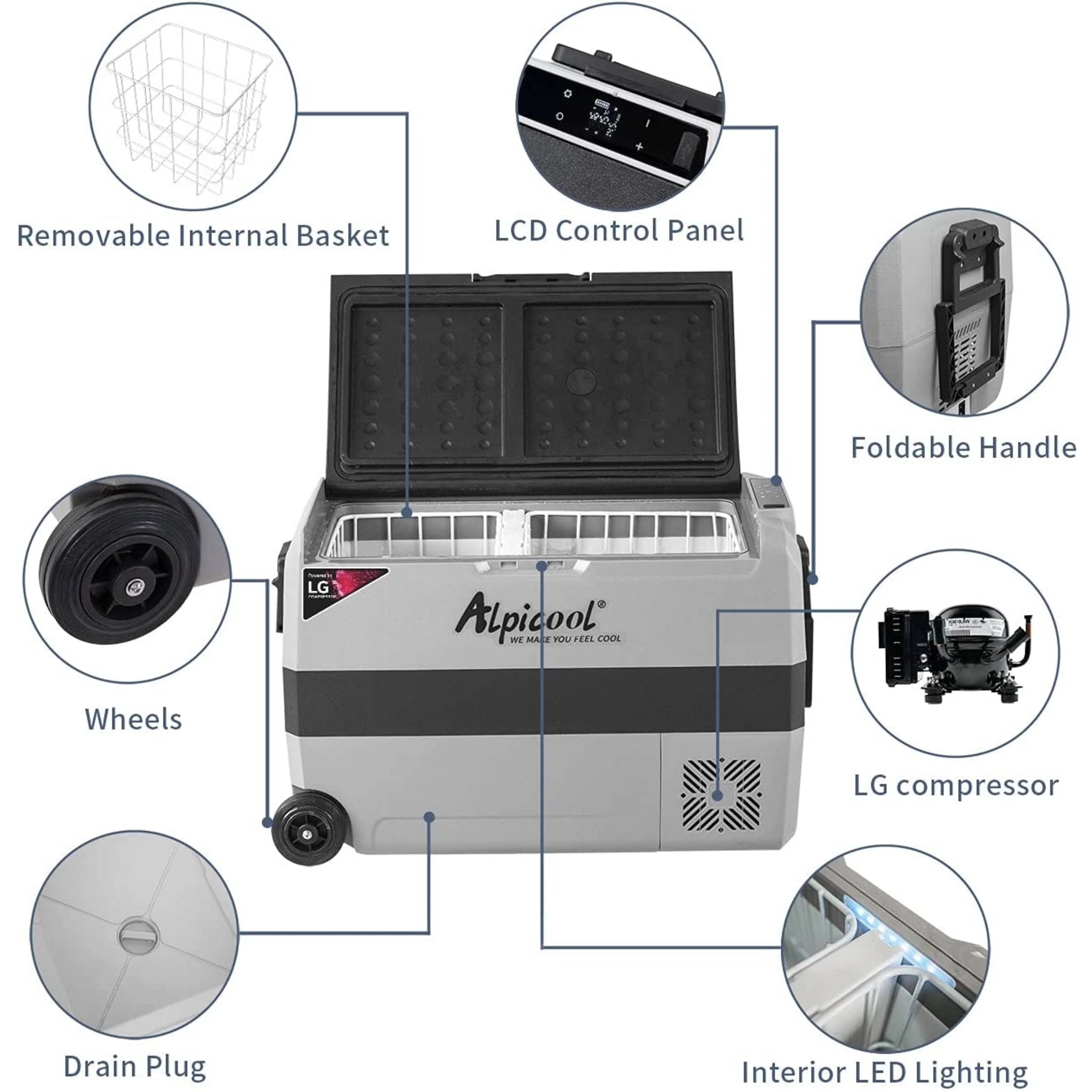 Alpicool LGT50 Flexible Dual Zone Portable Car Fridge - Image 4