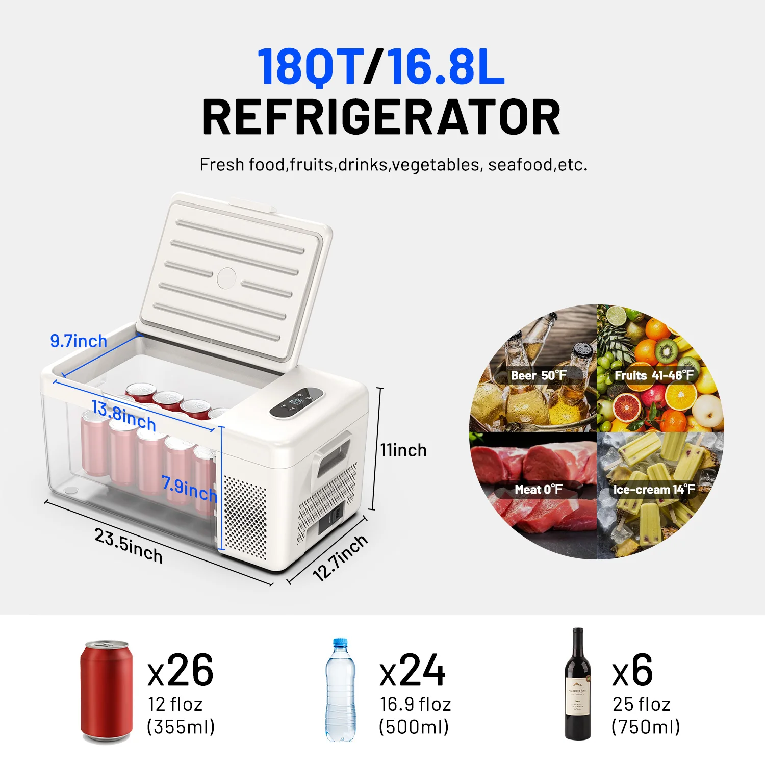 Alpicool S15 White Portable Car Fridge - Image 3