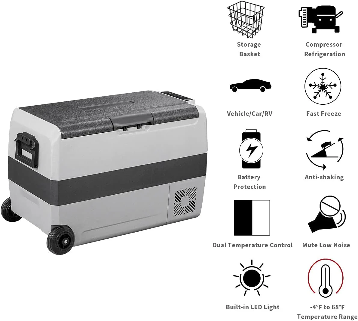 Alpicool T50 Flexible Dual Zone Portable Car Fridge - Image 3