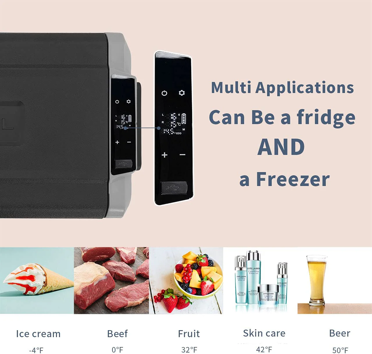 Alpicool T50 Flexible Dual Zone Portable Car Fridge - Image 4