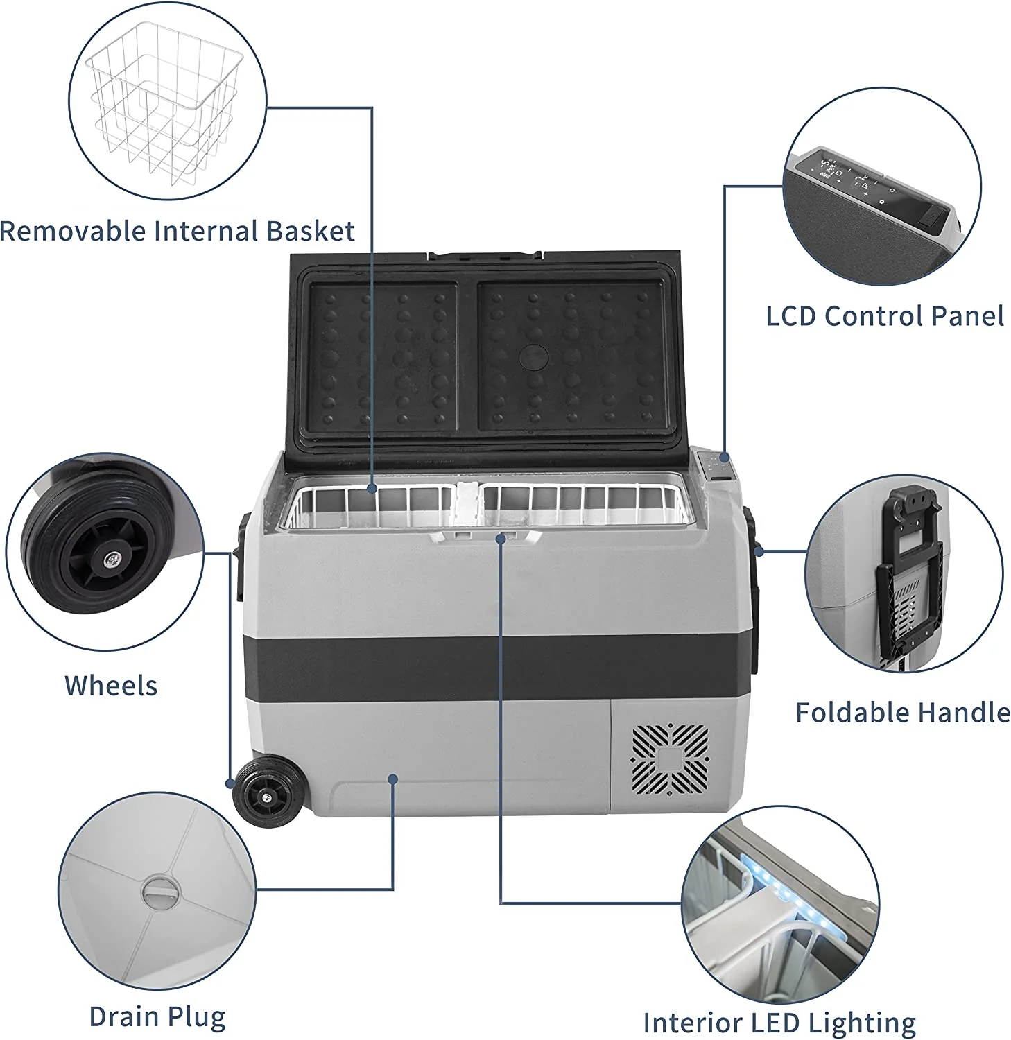 Alpicool T50 Flexible Dual Zone Portable Car Fridge - Image 6