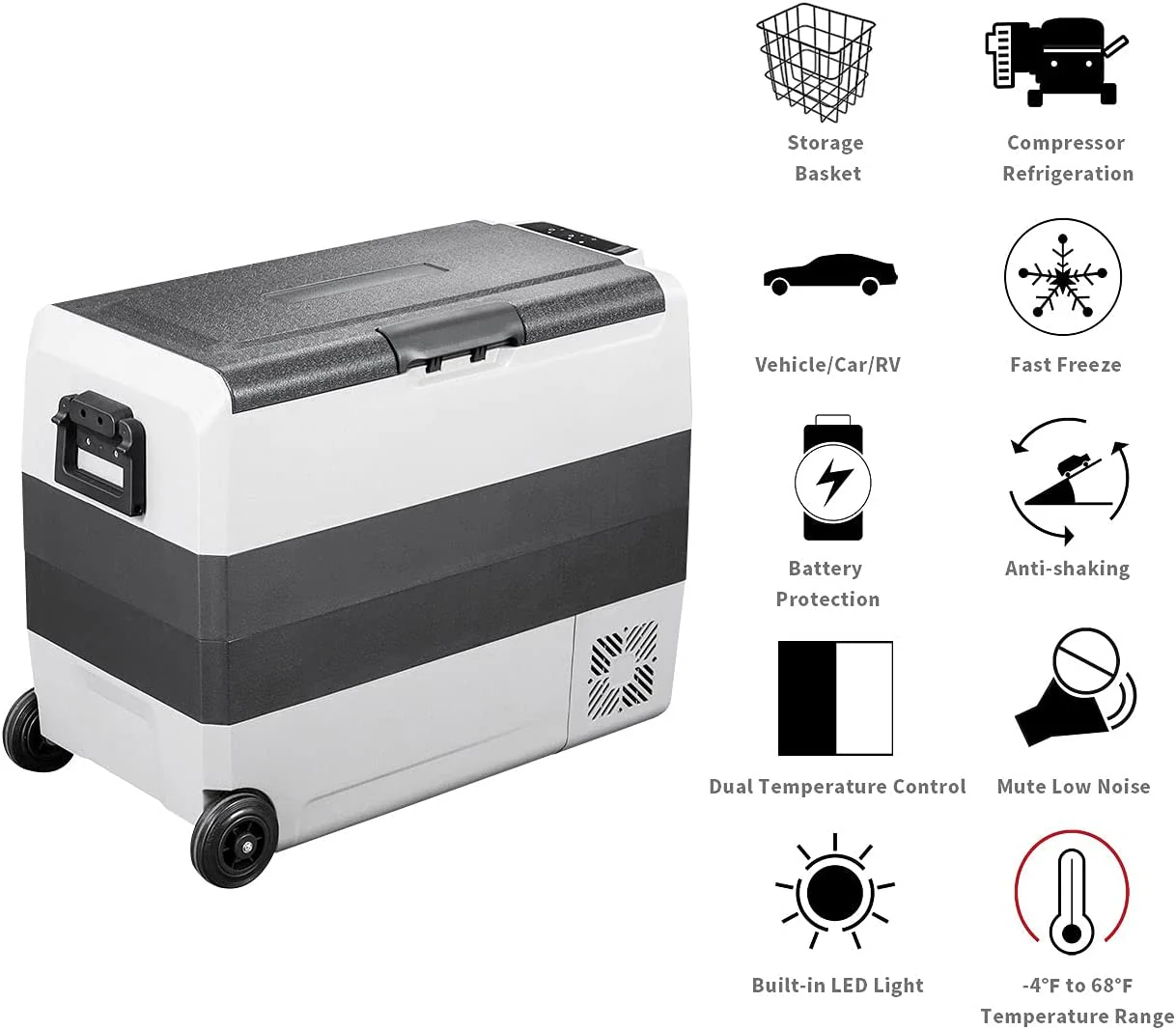 Alpicool T60 Flexible Dual Zone Portable Car Fridge - Image 3