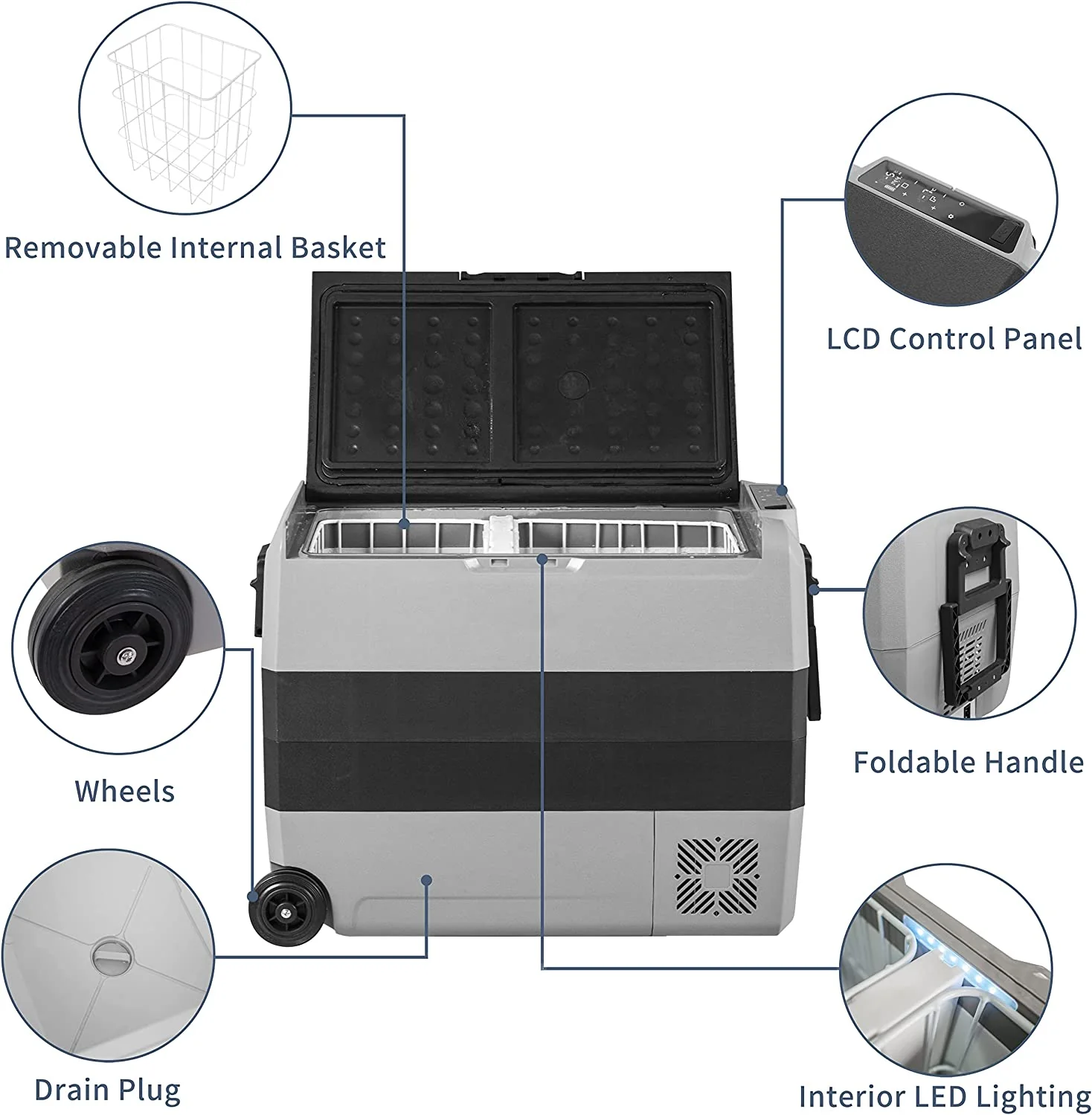 Alpicool T60 Flexible Dual Zone Portable Car Fridge - Image 6