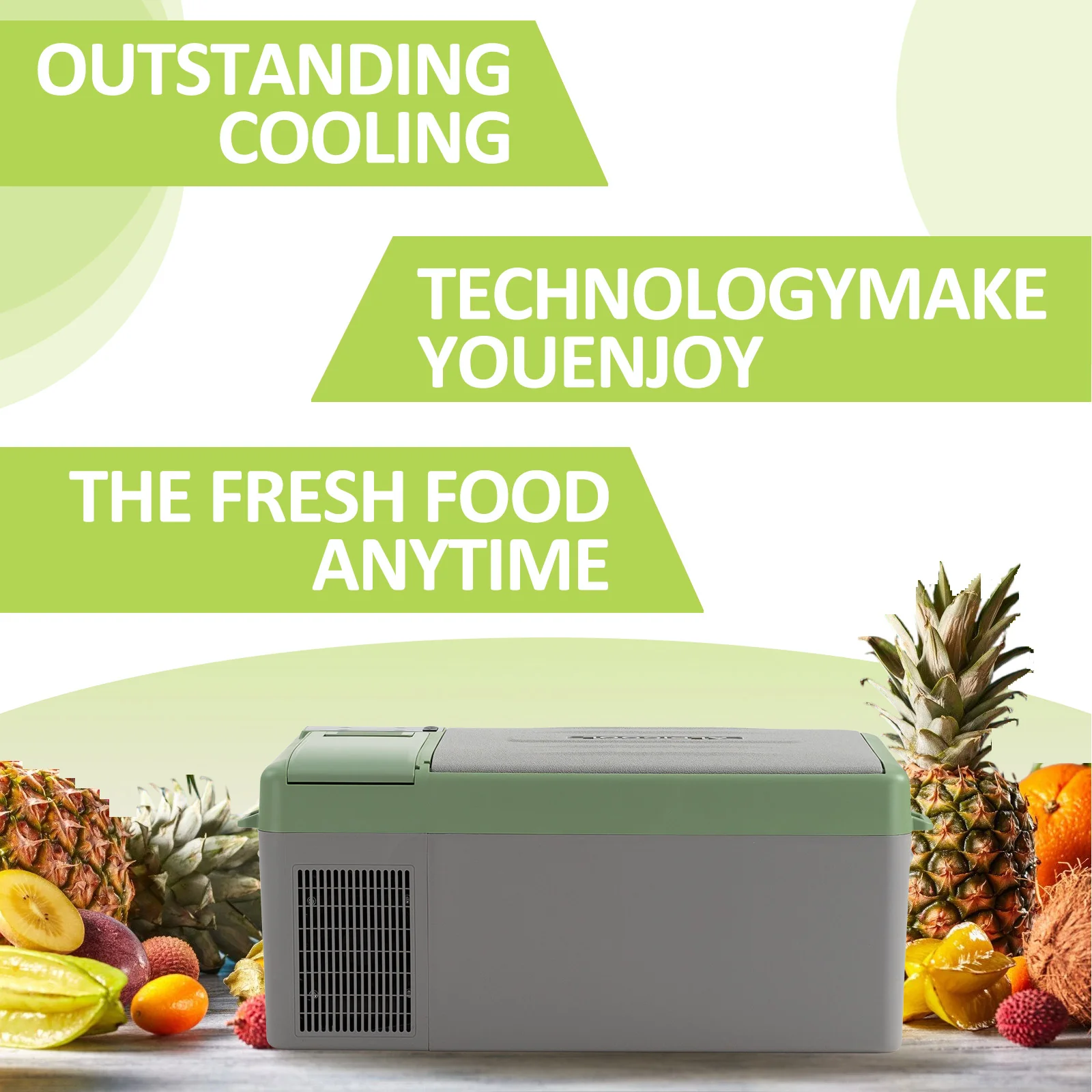 Alpicool Y15E Green Portable Car Fridge - Image 7