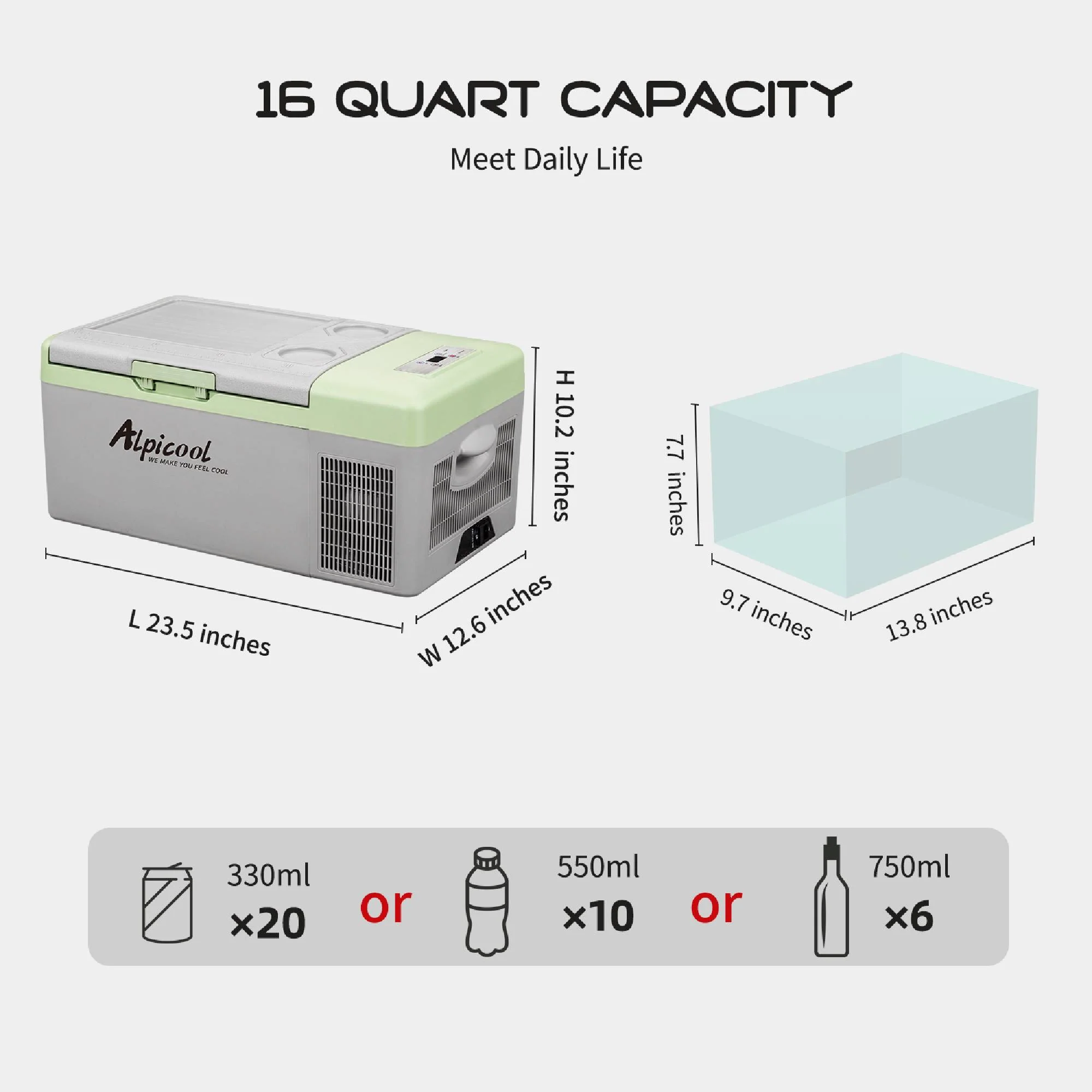 Alpicool Y16T Portable Car Fridge - Image 3