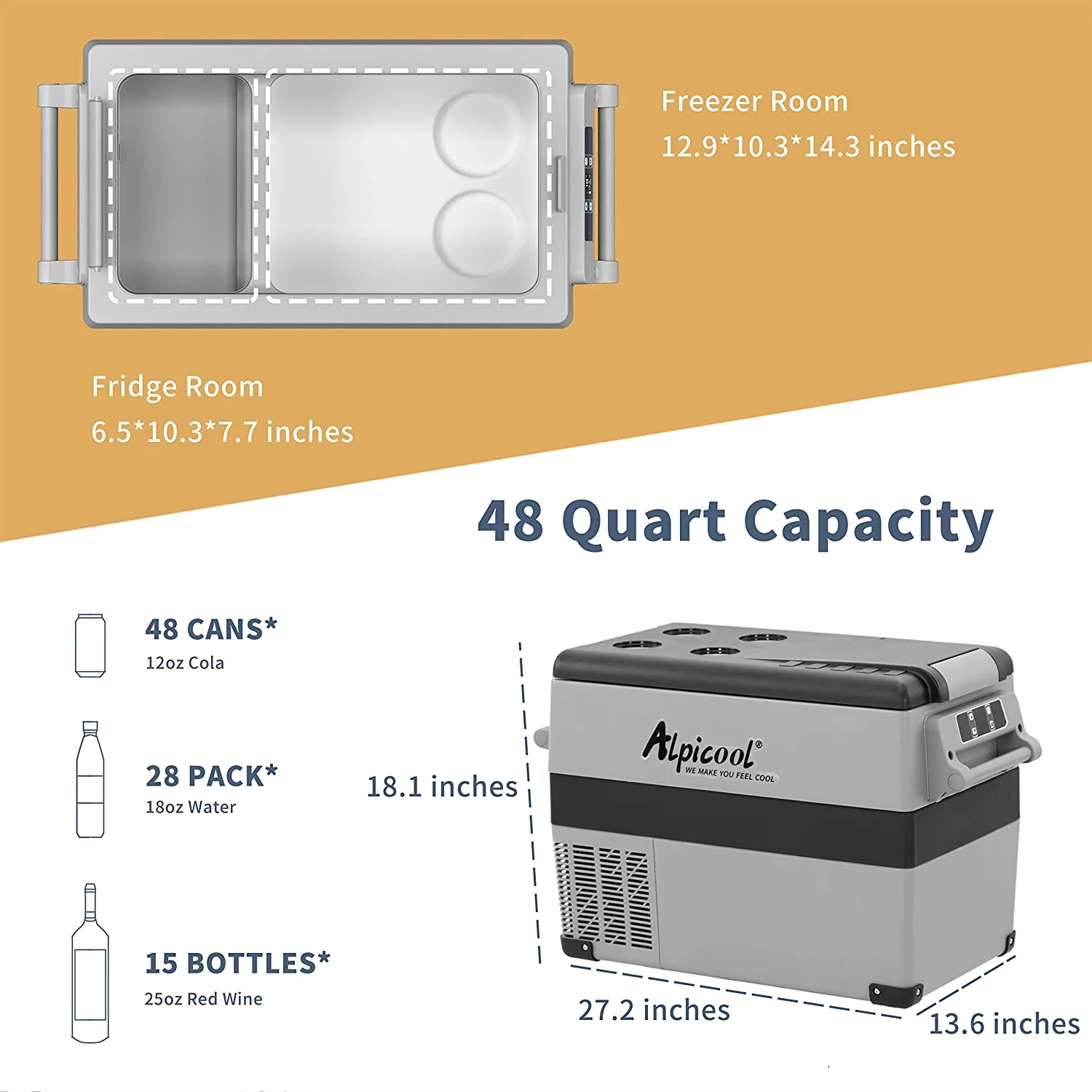 CF45 Portable Dual Zone Fridge Freezer (OEM) - Image 7